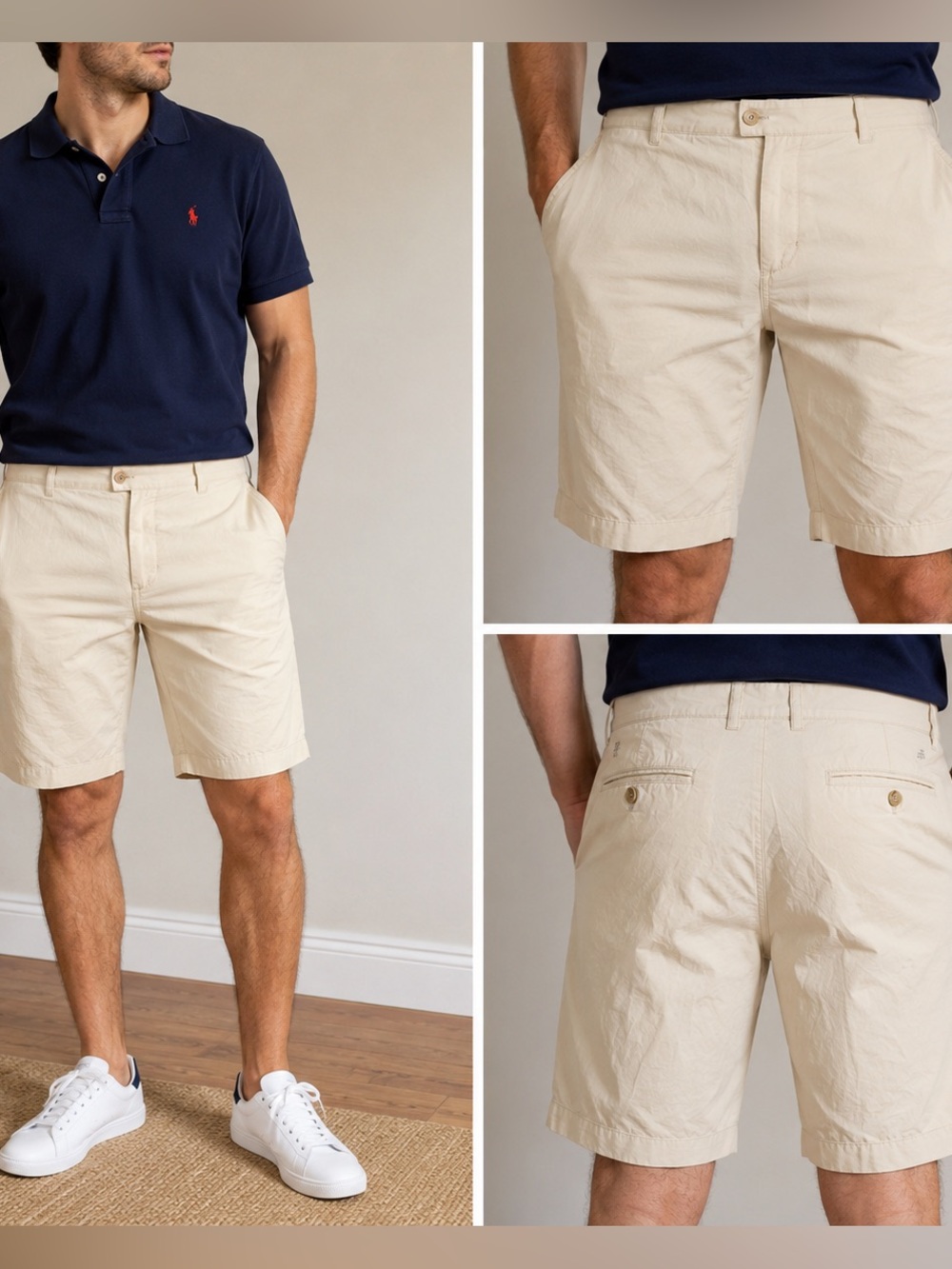 Burberry London Men’s Beige Cotton Shorts Size 38